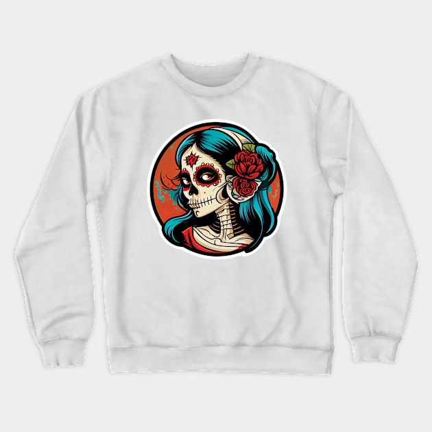 Fiesta-Ready with La Catrina Crewneck Sweatshirt by Focused Instability